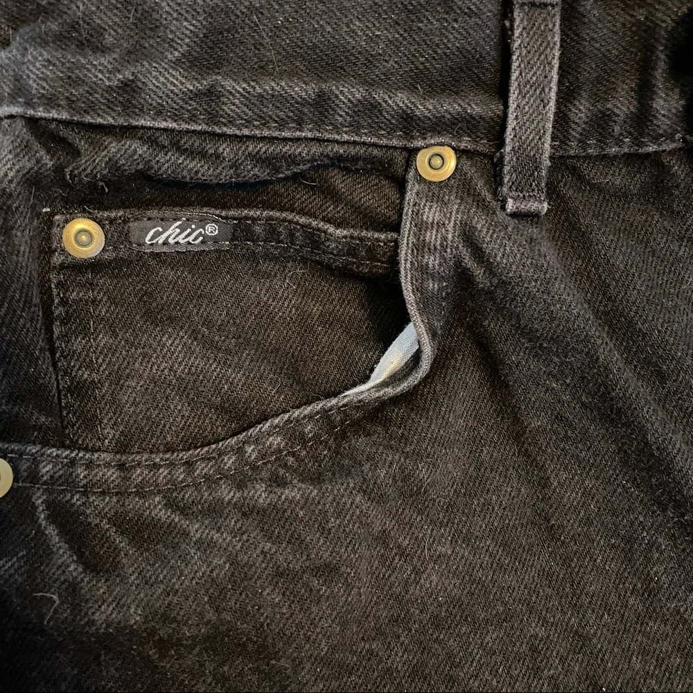 VINTAGE Women’s Chic Jeans 👖Black Excellent - Picture 4 of 5